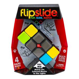 lot 22810 image: Flipslide Game - Electronic Handheld Game  Addictive Multiplayer Puzzle Game of Skill  Flip, Slide & Match Colors to Beat the Clock  4 Thrilling Game Modes  Ages 8  Includes Batteries