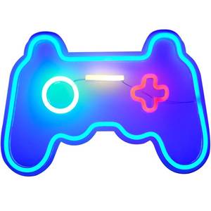 lot 22818 image: Gaming Neon Signs for Wall Decor Neon Light LED Sign for Gaming Room Decor for Boys Kids Game Room Bar Bedroom Wall Party Decoration 16x11, Gamepad Shaped