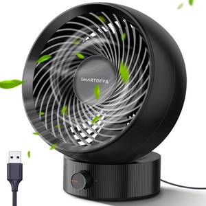 lot 22821 image: SmartDevil USB Desk Fan, Small Personal Desktop Table Fan with Strong Wind, Quiet Operation Portable Mini Fan for Home Office Bedroom Table and Desktop (Black)