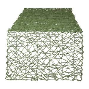 lot 22824 image: DII Woven Paper Tabletop Collection Holiday or Event Decor, Reversible Table Runner, 14x72, Dark Green
