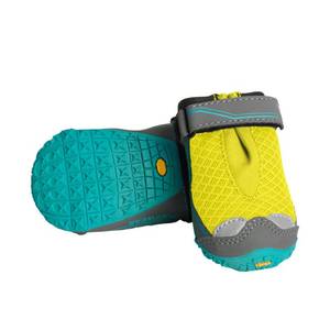 lot 22861 image: Ruffwear, Grip Trex Dog Boots, Outdoor Booties with Rubber Soles for Hiking and Running, Lichen Green, 1.50