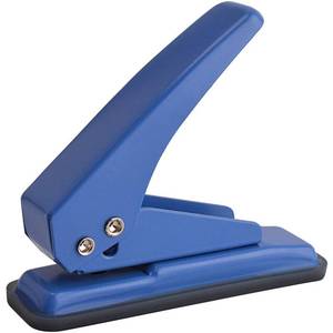lot 22864 image: MROCO Single Hole Punch, 1 Hole Punch 14 Hole Puncher, Paper Punch Hole Punches 20 Sheet Punch Capacity, Handheld Hole Punch with Non-Skid Base for Paper Chipboard Craft Paper and Art Project, Blue