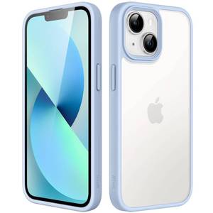 lot 22876 image: JETech Matte Case for iPhone 13 6.1-Inch, Shockproof Military Grade Drop Protection, Frosted Translucent Back Phone Cover, Anti-Fingerprint (Sky Blue)