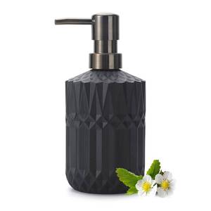 lot 22882 image: IVAILEX Glass Soap Dispenser Hand Soap Dispenser 12oz390ml Soap Dispenser Bathroom Kitchen Soap DispenserLotion Dispenser with ABS Plastic Pump Clear Soap Dispenser(black)