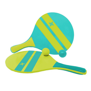 lot 22886 image: Hurley Paddle Ball Set Beach Games for Summer Tennis Wooden Paddle Game Set With Smooth Grip Includes 2 Paddles and 2 Balls 4 Color Sets to Choose From
