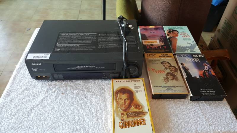 lot 2306 image: VCRVHS Player and Tapes