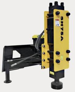 lot 24 image: Unused Skid Steer Post Driver - Drives Anything From T-Posts to Railroad Ties Wow