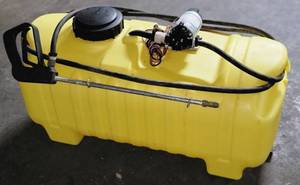 lot 61 image: Like New Scorpion 25 Gallon ATV Sprayer With Wand Retail $238.88