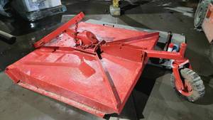 lot 39 image: 6ft Brush Cutter with PTO Shaft and 3 Point Hitch Attachment. Works Great
