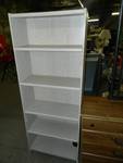 white 5 shelf book case