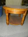 round wooden end table