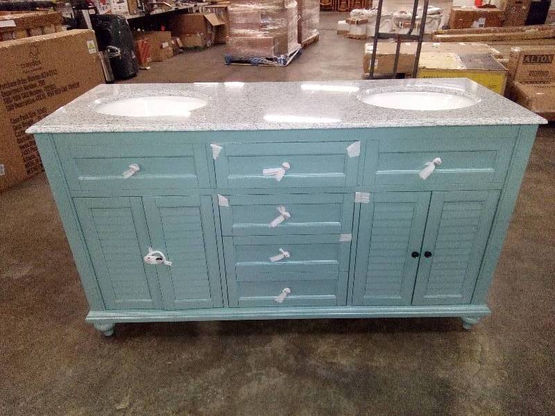 Home Decorators Collection Hamilton Shutter 61 In Vanity In Sea