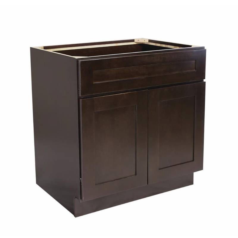 lot 1181 image: Ready to Assemble 33x24x34-12 in. Brookings Shaker Style 2-Door Sink Base Cabinet in Espresso (Brown)