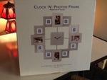 New in the box clock and photo frame as pictured