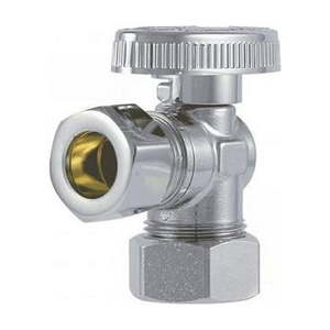 lot 1911 image: SharkBite COMPA1212Z Brass Ball Angle Valve Quarter Turn 12 x 12 In.