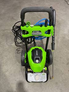 lot 1923 image: Greenworks 2100 PSI 1.2 CPM Pressure Washer.