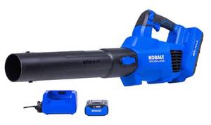 lot 2910 image: Kobalt Gen 4 40V 520CFM 120MPH Battery Handheld Leaf Blower 4 Ah