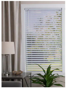 lot 3900 image: Project Source Premium 2-in Slat Width 35-in x 72-in Cordless White Vinyl