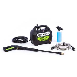 lot 3916 image: Greenworks 1700 PSI Corded Electric Pressure Washer