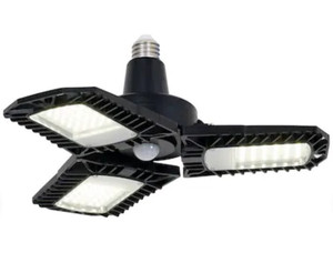 lot 3921 image: Utilitech 1-ft 8000-Lumen Black 3-Light LED Diffuser Garage Shop Light