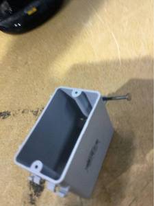 lot 3925 image: Cantex 20.3 cu. in. Work Rectangle PVC 1 Gang Switch Box Gray