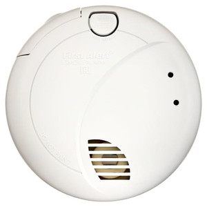 lot 3926 image: First Alert BRK 7010B Hardwired Photoelectric Smoke Alarm with Battery Backup, White