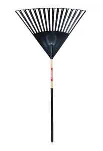 lot 3930 image: CRAFTSMAN 30-in Poly Lawn and Leaf Rake with Wood Handle
