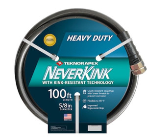 lot 3957 image: NeverKink Teknor Apex 58-in x 100-ft Heavy-Duty Kink Free Vinyl Gray Coiled Hose