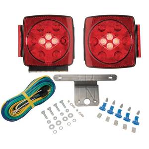 lot 3965 image: Hopkins Towing LED Submersible Trailer Light Kit with Reverse Light Red C7425
