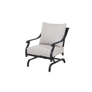 lot 3967 image: Style Selections Elliot Creek Set of 2 Dark Gray Steel Frame Conversation Chair MISSING HARDWARE