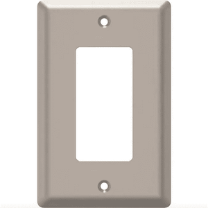 lot 7941 image: Style Selections Simple Square Single GFCI Wall Plate Cover (MISSING one screw)