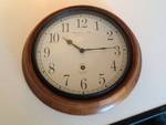 Very nice 16 inch wall clock in wood frame as picture
