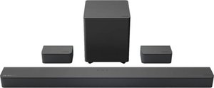 lot 29506 image: VIZIO - 5.1-Channel M-Series Premium Sound Bar with Wireless Subwoofer, Dolby Atmos and DTSX - Dark Charcoal - Retail $372.93