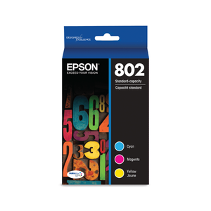 lot 30124 image: Epson - 802 Standard Capacity Ink Cartridges - CyanMagentaYellow&nbsp