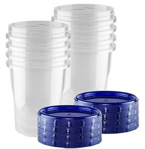 lot 30266 image: HomeyGear 32 oz - 10 Pack Twist Top Food Deli Containers Screw And Seal Lid 32 Oz Stackable Reusable Quality Plastic Storage Container 10 Pack. Screw & Seal Lids BPA Free
