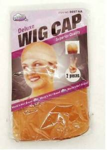 lot 30330 image: Nylon Nude Wig Cap and wig blonde long hair