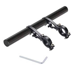 lot 30338 image: Yizhet Bike Handlebar Extension,Bicycle Handlebar Extender Multifunction Double Bike Handlebar Bracket Extender for Holding Bicycle Speedometer, GPS, Phone Mount Holder(25cm)