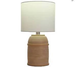 lot 29454 image: Collective Design By Stylecraft Terracotta Ceramic Table Lamp