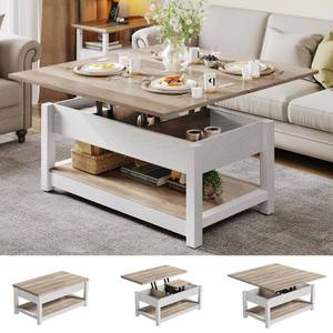 lot 29461 image: YITAHOME Lift Top Coffee Table, 3 in 1 Multi-Function Coffee Tables with Storage for Living Room, Farmhouse Modern Dining Table for Small Reception RoomHome Office,Grey Wash&nbsp