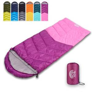 lot 29465 image: Flantree Sleeping Bag 4 Seasons Adults & Kids for Camping Hiking Trips Warm Cool Weather,Lightweight and Waterproof with Compression Bag,Indoors Outdoors Activities