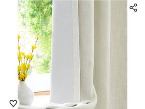 lot 29469 image: Vision Home Beige Full Blackout Curtains40x 84x2nr inch for Bedroom Living Room Darkening Farmhouse Window Treatment Panels Thermal Insulated Rod Pocket