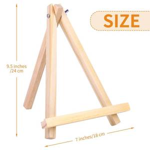 lot 30042 image: Aneco Table Top Easels for Painting, 9.5 Inch Painting Easel Natural Wooden Canvas Stand Foldable A-Shaped Frame Wood Display Canvases Easels Set for Adults Artist Students