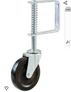 lot 30112 image: Shepherd Hardware Metal 9785 9785E Spring Loaded Gate Caster - Set of Two