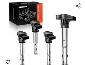 lot 30117 image: A-Premium 4PCS Ignition Coil Packs Compatible with Audi & Volkswagen Vehicle
