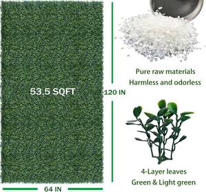 lot 29419 image: ODTORY Artificial Ivy Privacy Fence Wall Screen,64X120 in(53.5 sqft) UV-Anti Faux Boxwood Roll Panels Greenery Backdrop Ivy Vine Leaf Hedges Fence Panels for Indoor Outdoor Green Wall Decor - Retail $179.63