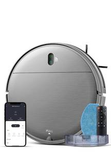 lot 30152 image: Robot Vacuum and Mop Combo, 2 in 1 Mopping Robot Vacuum Cleaner with Schedule, Wi-FiVoiceApp, Strong Suction, Ease of Use, Self-Charging Robotic Vacuum, Slim, Ideal for Hard Floor, Pet Hair, Carpet