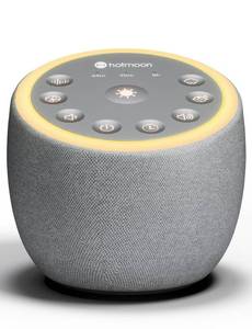lot 29644 image: Hotmoon White Noise Machine with 40 High-Fidelity Sounds, Sleep Sound Machine with Memory Functions, 8 Lighting Modes, USB Power Supply, for Sleep & Noise Reduction in Bedrooms and Offices, Plug-in.