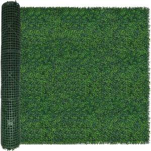 lot 30056 image: ODTORY Artificial Ivy Privacy Fence Wall Screen,64X120 in(53.5 sqft) UV-Anti Faux Boxwood Roll Panels Greenery Backdrop Ivy Vine Leaf Hedges Fence Panels for Indoor Outdoor Green Wall Decor - Retail $179.61