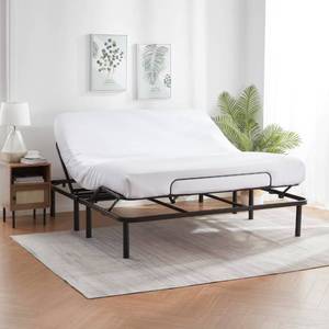 lot 30060 image: Nestl Basic Adjustable Bed Base, Queen Bed Frame, Motorized Head and Foot Incline, Adjustable Bed Frame, Wireless Remote, Fast & Easy Assembly - Retail $315.93