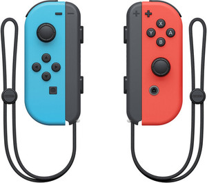 lot 30062 image: Joy-Con (LR) Wireless Controllers for Nintendo Switch - Neon RedNeon Blue&nbsp